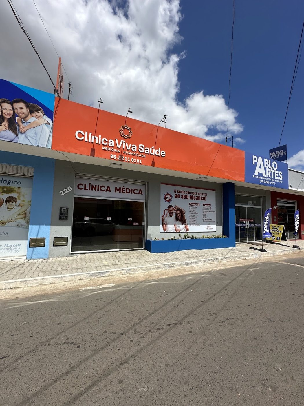 Fachada da Clínica Viva Saúde, Campo Maior-PI